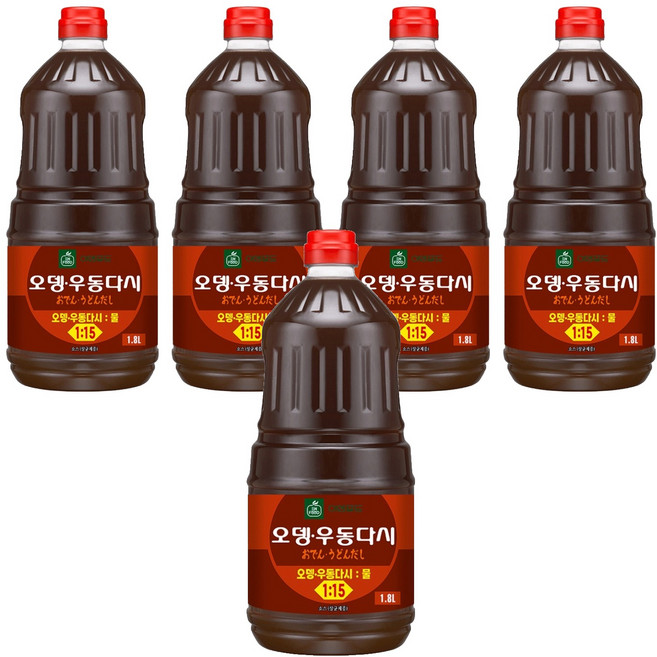 이엔푸드 오뎅 우동다시, 1.8L, 5개