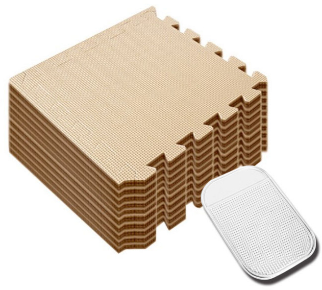 딩동펫 반려동물 퍼즐매트, 베이지, 10개