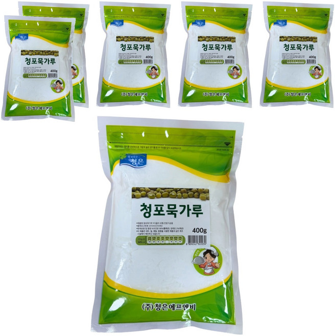 청은에프엔비 청포묵가루, 400g, 6개