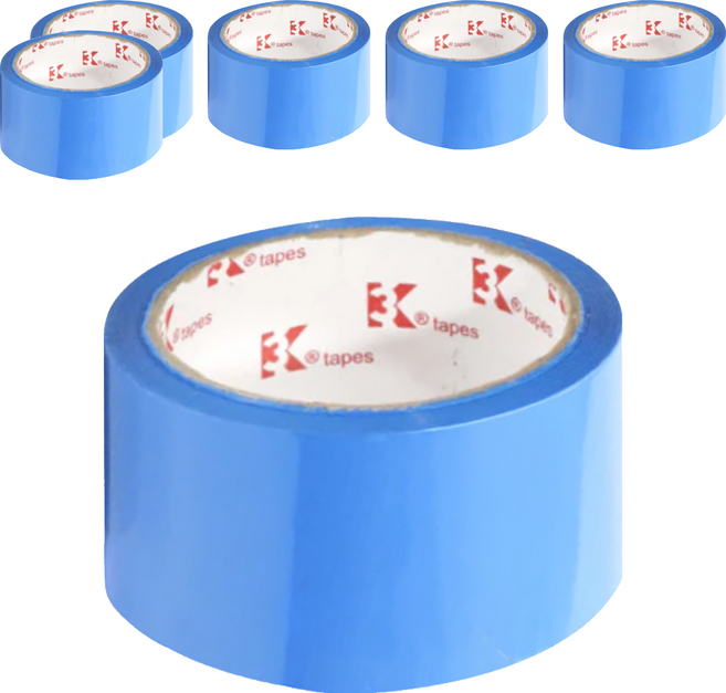 3K牌 彩色封箱膠帶 48mm 藍色 6個, 1組