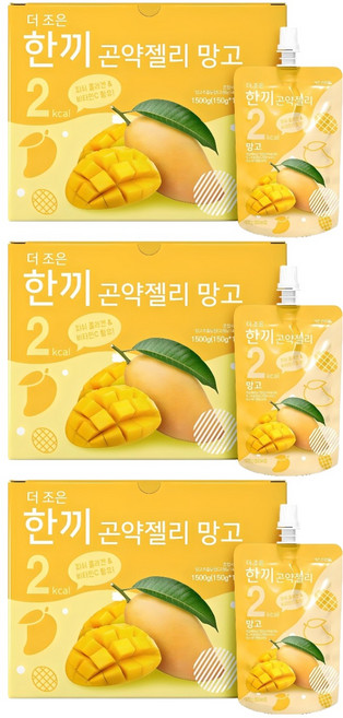 더조은 한끼곤약젤리 망고, 1.5kg, 3개