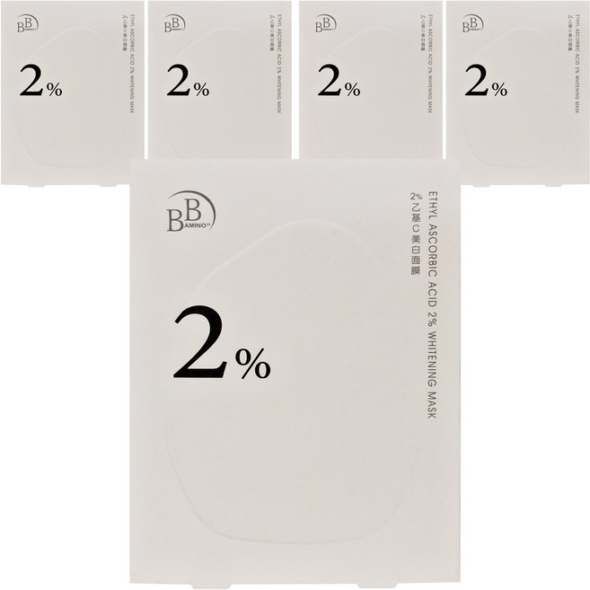 BB AMINO 科研 2%乙基C 美白面膜 54ml, 3片, 5包