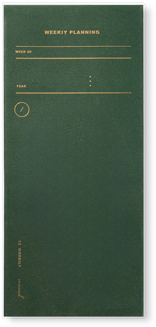 뮤니드 위클리 만년형 플래너, 1개, 다크 그린티