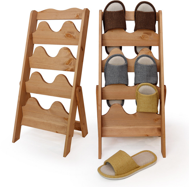 루미아 베티 원목 실내화꽂이, 빈티지브라운, 1개