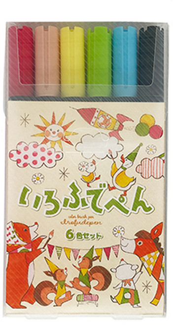 KOKUYO 國譽 水性彩繪毛筆 3539, 6色, 1盒