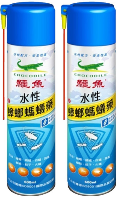 鱷魚 水性蟑螂螞蟻藥, 600ml, 2瓶