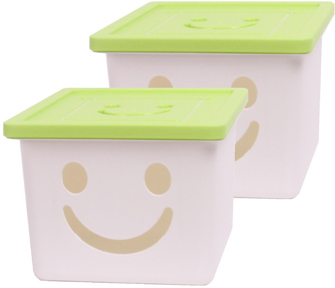 보노하우스 미니해피박스, 그린, 200 x 200 x 140 mm, 2개