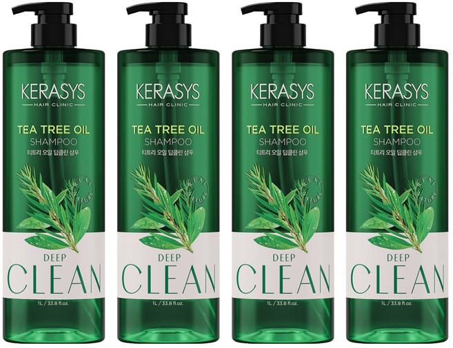 케라시스 티트리 오일 두피 샴푸, 1L, 4개