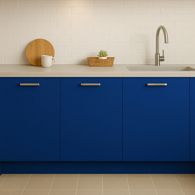 데코리아 현대인테리어필름 에어프리 생활방수 접착식 단색 시트지 SL579, 코발트블루, 폭 1230mm x 길이 2.5m