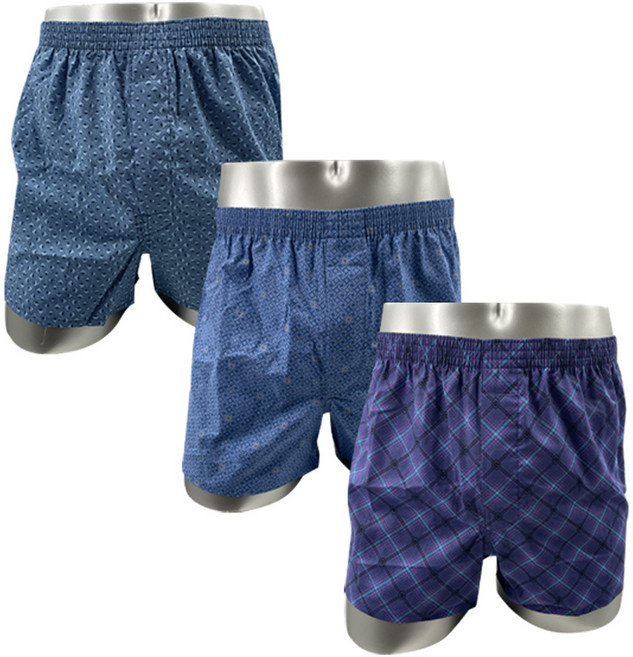 트라이 남성용 통기성 투데이 면 트렁크 팬티 3종 세트