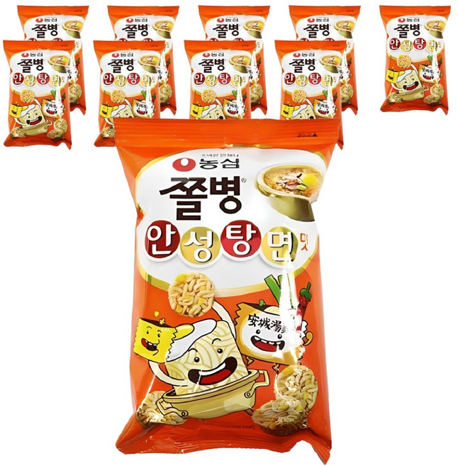 쫄병스낵 안성탕면맛, 77g, 10개