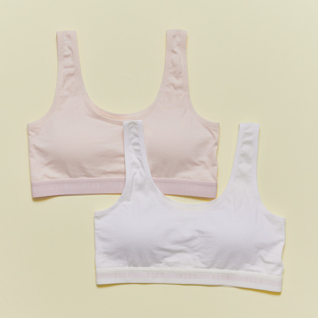 엘르이너웨어 2단계 학생 스포츠 브라 2종 세트
