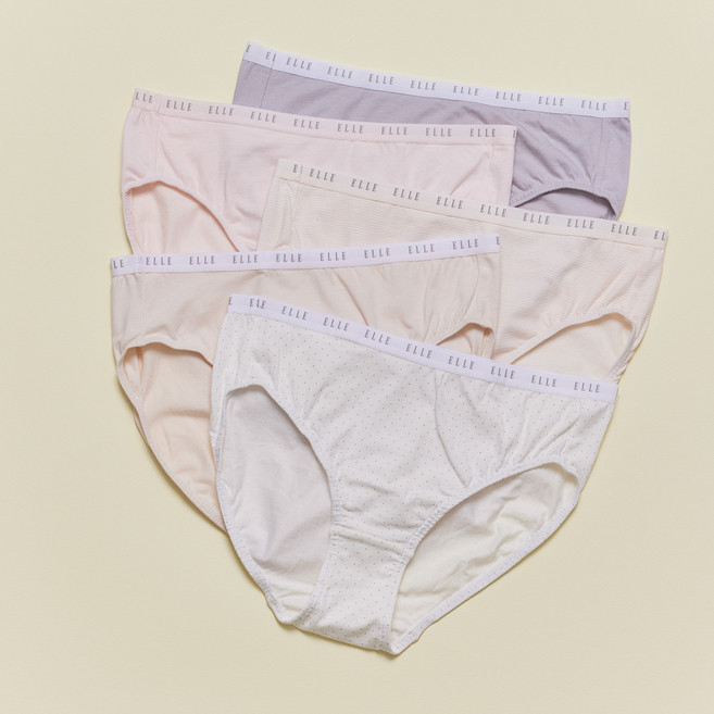엘르이너웨어 여아용 데일리 학생 삼각 팬티 5종 세트