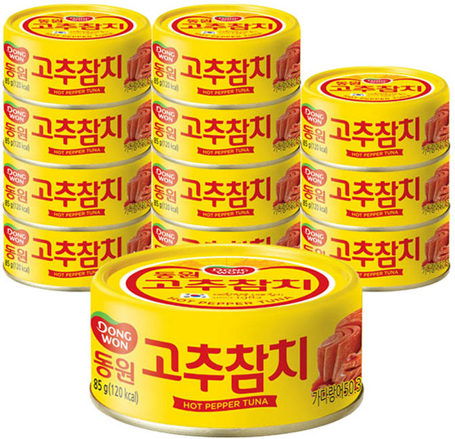 동원참치 고추 참치, 85g, 12개