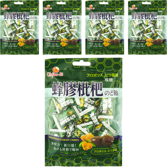 Chiao-E 巧益 蜂膠枇杷糖, 110g, 5袋