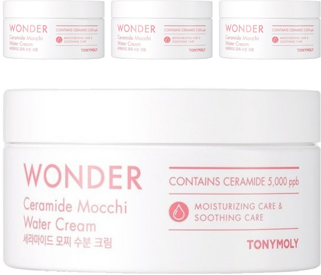 토니모리 원더 세라마이드 모찌 수분 크림, 300ml, 4개