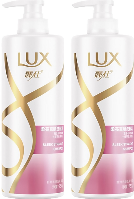 LUX 麗仕 柔亮直順洗髮乳, 750g, 2瓶