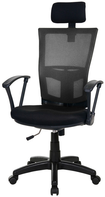 체어클럽 iChair460 헤더형 메쉬원단 학생 사무용의자, 블랙