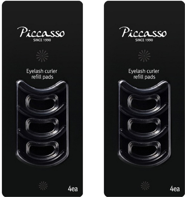피카소 아이래쉬 컬러 리필 패드 4개입, 블랙, 2세트