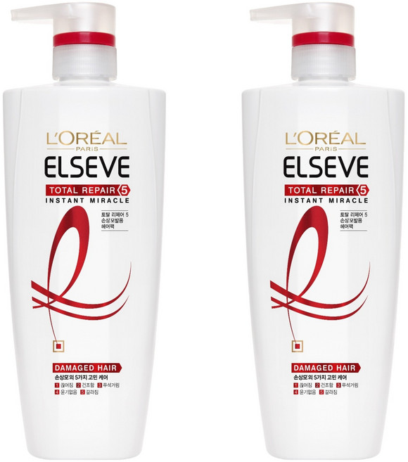 로레알파리 토탈리페어5 트리트먼트 헤어팩, 700ml, 2개