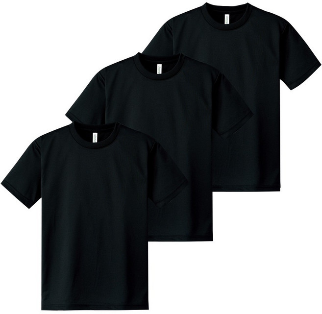 티팜 남녀공용 냉감 통기성 기능성 드라이쿨 라운드 반팔티셔츠 3p