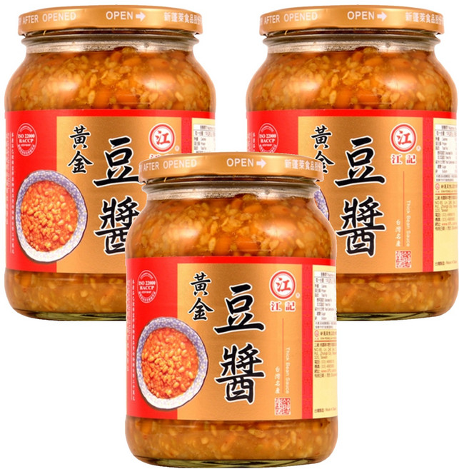 江記 黃金豆醬 無添加防腐劑、人工色素, 840g, 3罐
