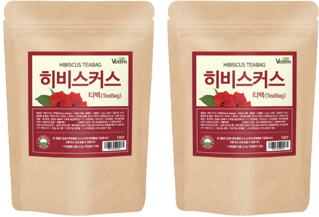 VOTEM 히비스커스 삼각티백, 1.2g, 50개입, 2개