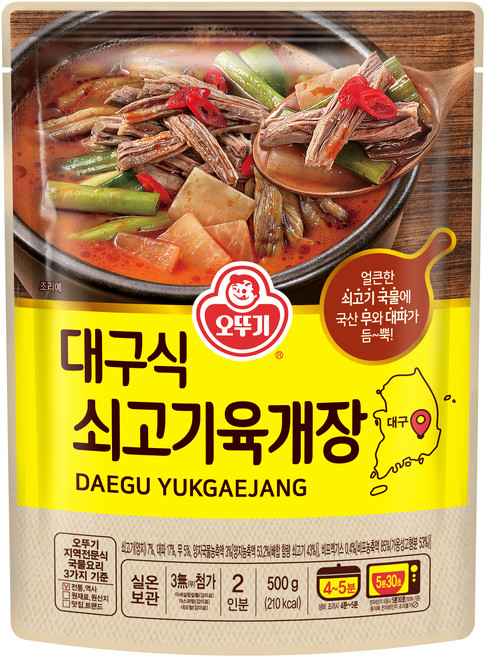 오뚜기 대구식 쇠고기육개장, 500g, 12개