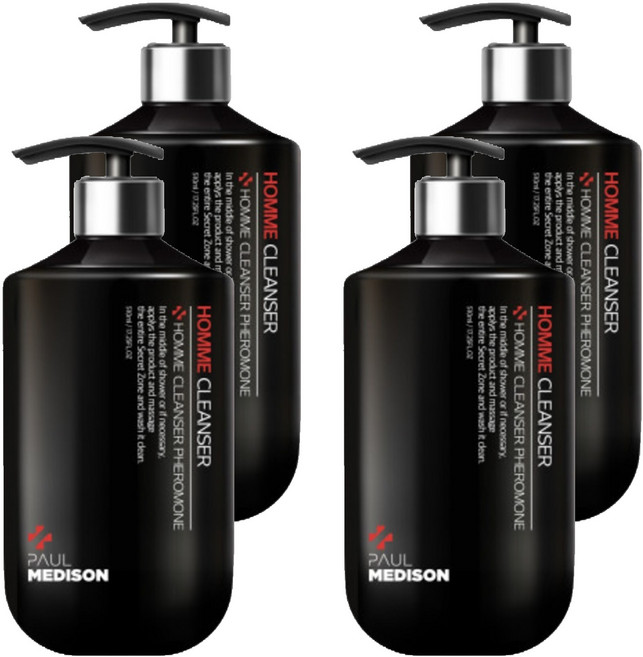 폴메디슨 남성 청결제 페로몬향, 510ml, 4개