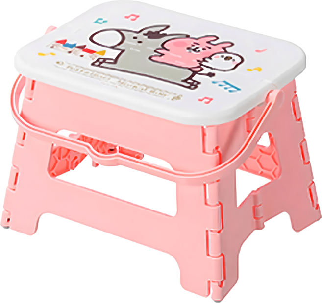 KEYWAY 聯府 卡娜赫拉的小動物摺疊椅 UKN00240, 樂隊 粉色, 1個