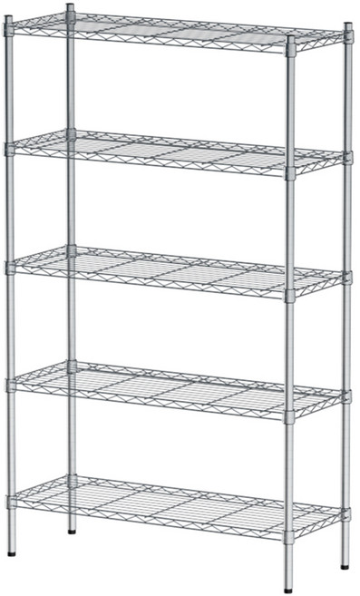 dayneeds 日需百備 輕型 鎖管 鐵力士架/收納層架/鞋架/展示架/層架/鐵架, 電鍍, 5層