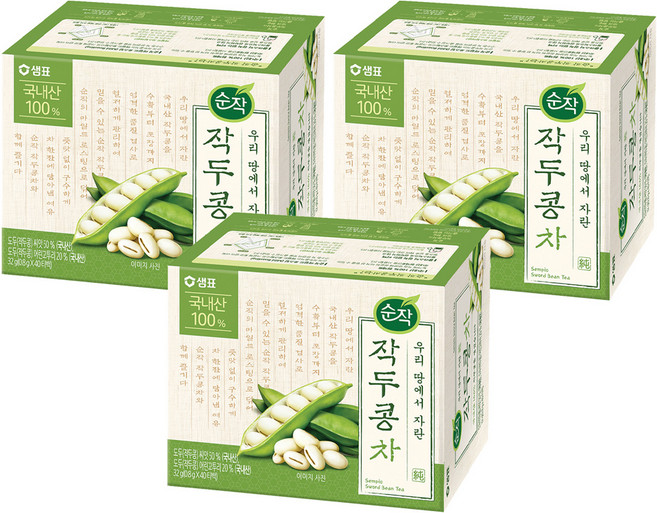 순작 작두콩차, 800mg, 40개입, 3개