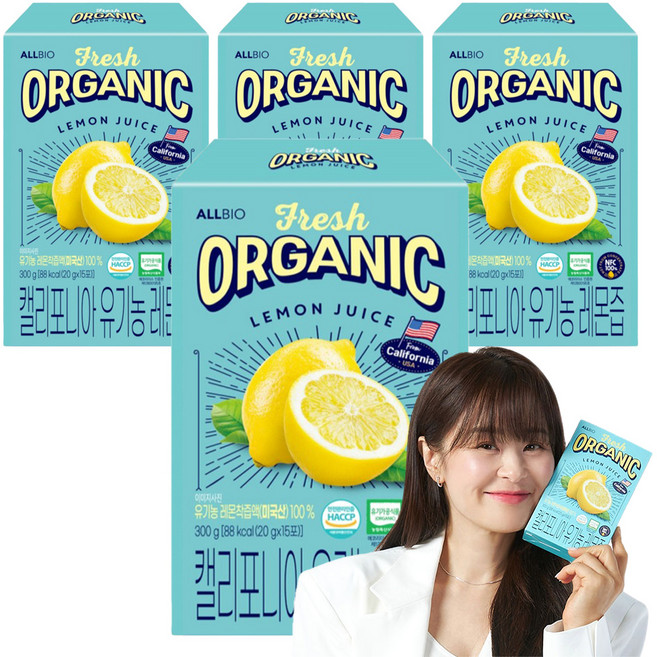 올바이오 캘리포니아 유기농 레몬즙 15p, 20g, 60개