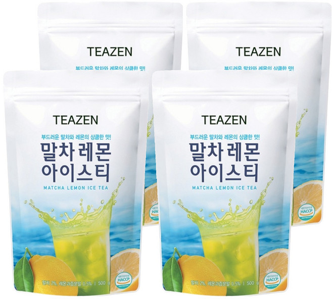 티젠 말차 레몬 아이스티, 500g, 1개입, 4개