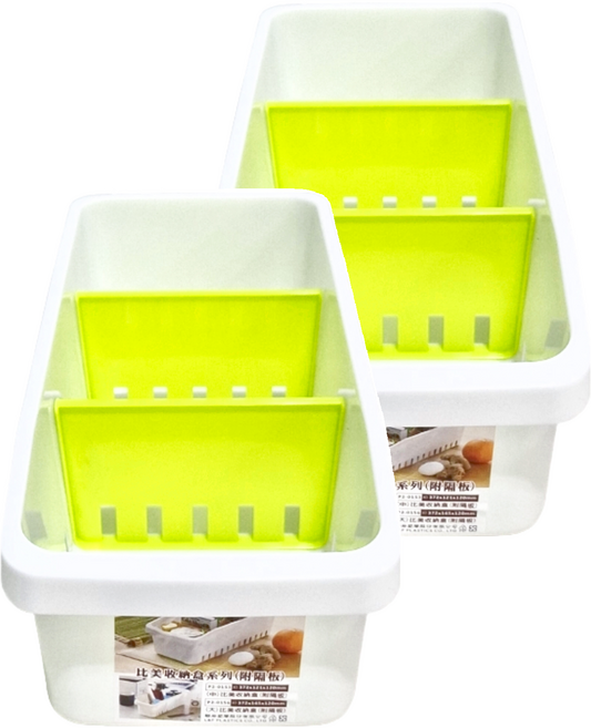 KEYWAY 聯府 比美收納盒 附隔板 大, 顏色隨機, 2個