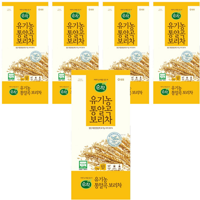 순작 유기농 통알곡 보리차, 1kg, 1개입, 5개