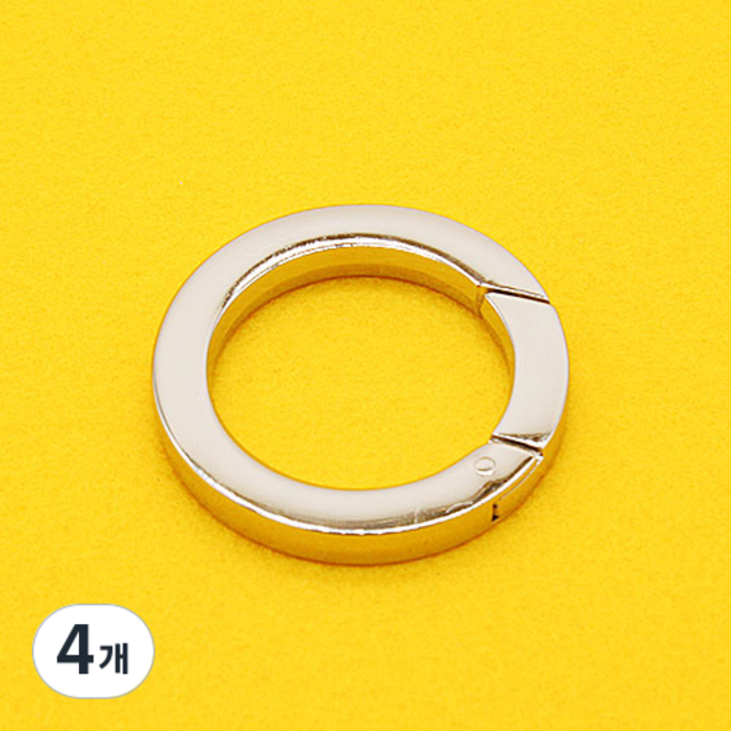 Button King 東大門鈕扣王 高級款一鍵式開合O型環 30mm, 銀色, 4個