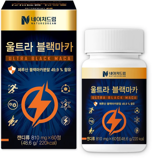 네이처드림 울트라 블랙마카 48.6g, 60정, 1개 - 쿠팡