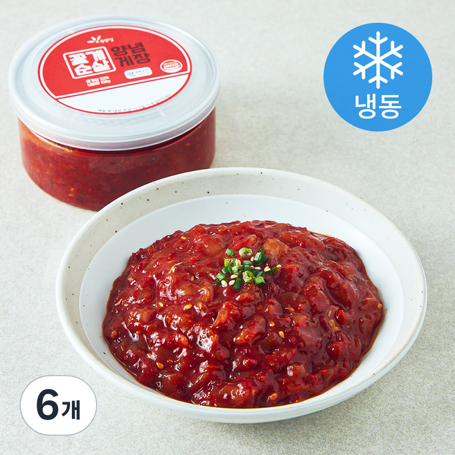 초록햇살 꽃게순살 양념게장 (냉동), 150g, 6개