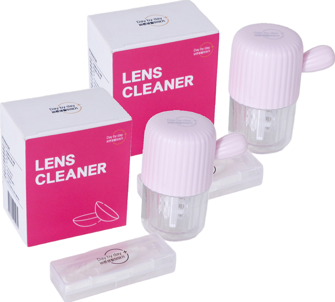 바른생활이야기 렌즈 세척통, 핑크, 2개