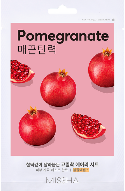 미샤 에어리 밀착 시트마스크 석류, 1개입, 1개