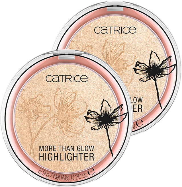 캐트리스 모어 댄 글로우 가루 하이라이터 5.9g, 비욘드 골든 글로우, 2개