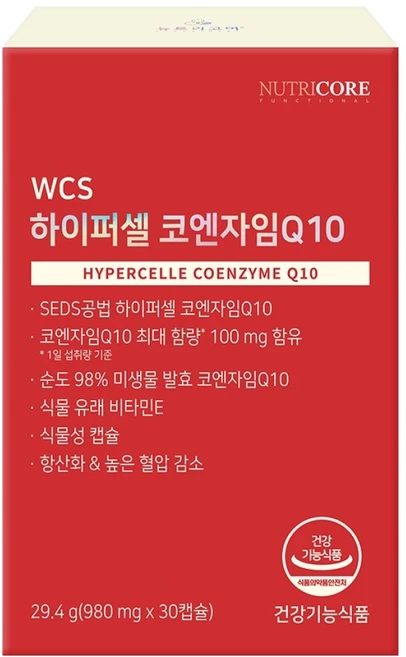 뉴트리코어 하이퍼셀 코엔자임Q10 29.4g, 30정, 1개 - 쿠팡