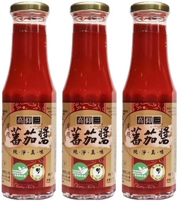 高仰三 有機蕃茄醬, 260g, 3瓶