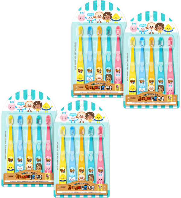 아텍스 브레드이발소 칫솔, 혼합색상, 5개입, 4개