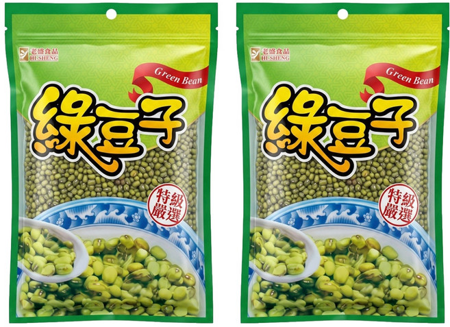 CHI-SHENG 耆盛食品 綠豆子, 500g, 2包