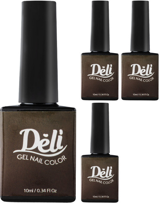 델리뷰티 젤 네일 컬러, BR813 악마의 초코잼, 10ml, 4개
