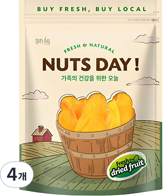 넛츠데이 건망고 슬라이스, 600g, 4개