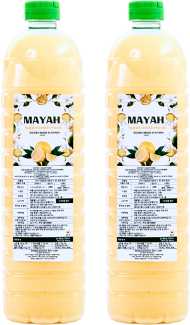 마야 NFC 레몬즙 주스, 2개, 1L
