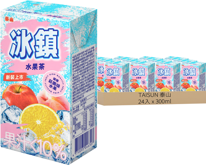 TAISUN 泰山 冰鎮 水果茶, 300ml, 24入